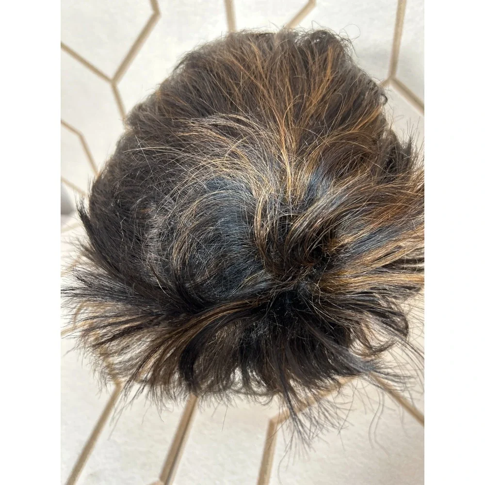 Bobbi Boss Midway Short Brown Highlight Wig Layered Synthetic Natural‎ Look